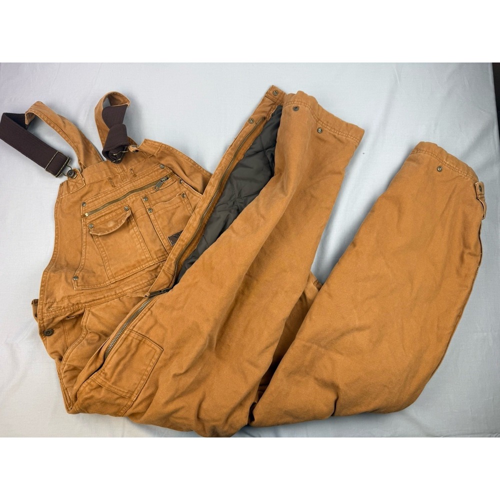 Workwear Insulated Duck Canvas Overalls Brown Medium Walls Zero-Zone - Picture 4 of 8